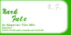 mark fule business card