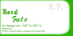 mark fule business card